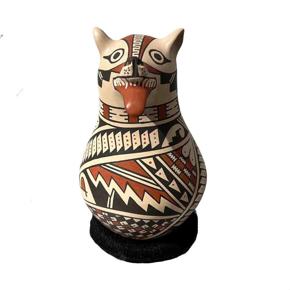 MATA ORTIZ RED &amp; BLACK COYOTE - 7 x 3.5