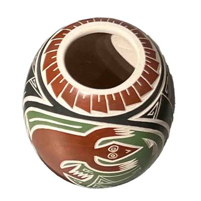 MATA ORTIZ TINY LIZARD CONE POT 2.5 x 2.75 MATA ORTIZ TINY LIZARD CONE POT 2.5 x 2.75