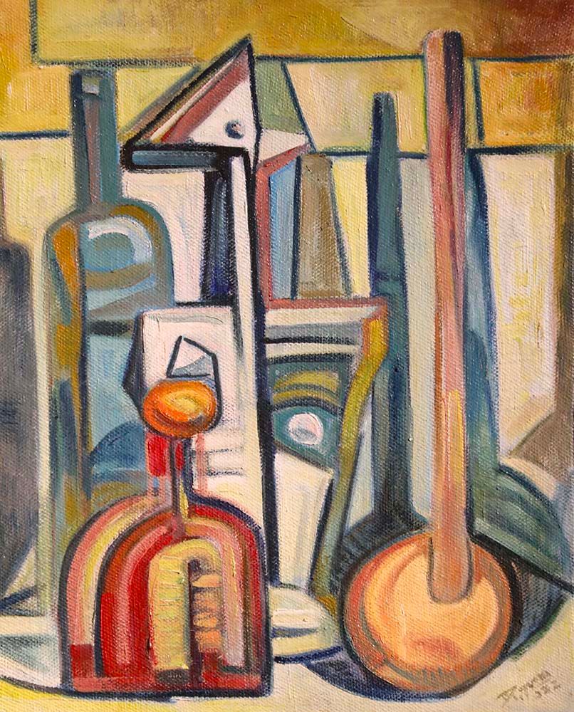 EXALTED FOOD &amp; 2 BOTTLES 15" x 12"