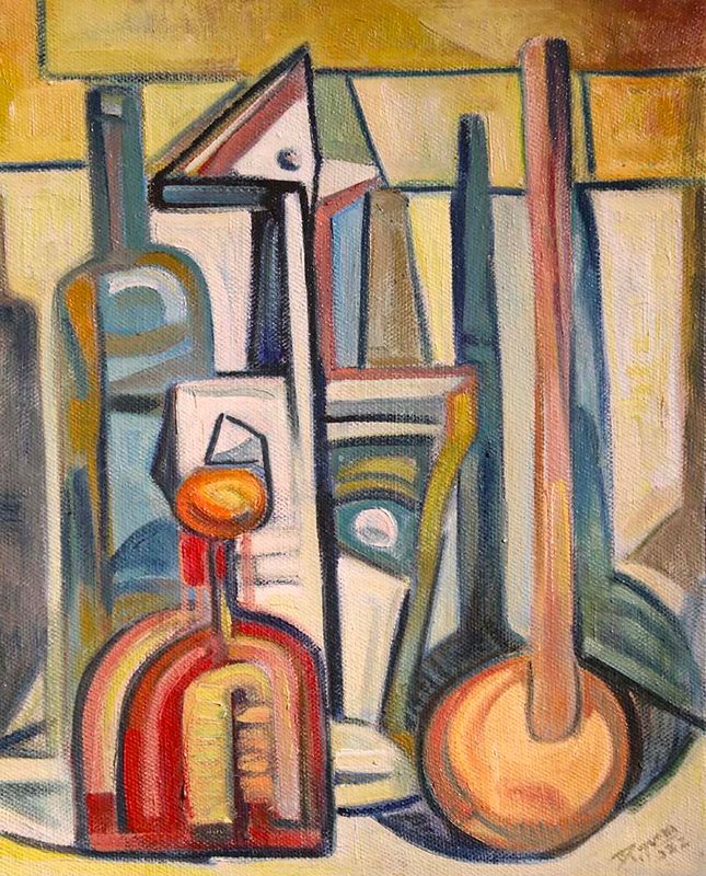 EXALTED FOOD &amp; 2 BOTTLES 15" x 12"