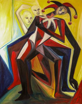 HARLEQUIN THEATRIC (JESTER)  40" x 31.5"