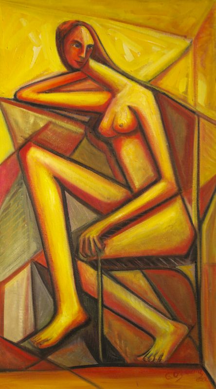 SEATED WOMAN 15.5" x 27.5"
