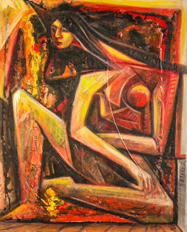 WOMAN WITH CHILD 24" x 30"