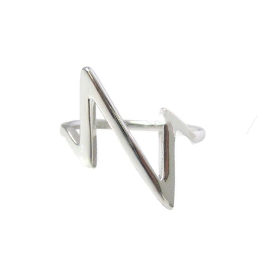 SILVER HEARTBEAT STYLE RING