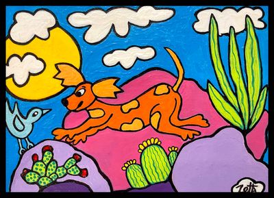 "PERRO FELIZ" 5X7