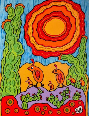 "QUAIL FAMILY" 11X14