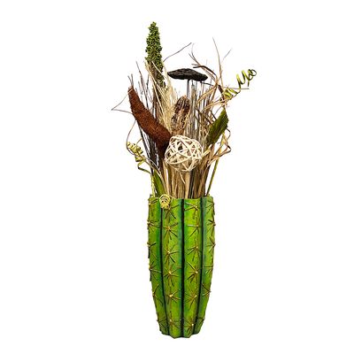 "GOLDEN SAGUARO" Mixed Media Vase