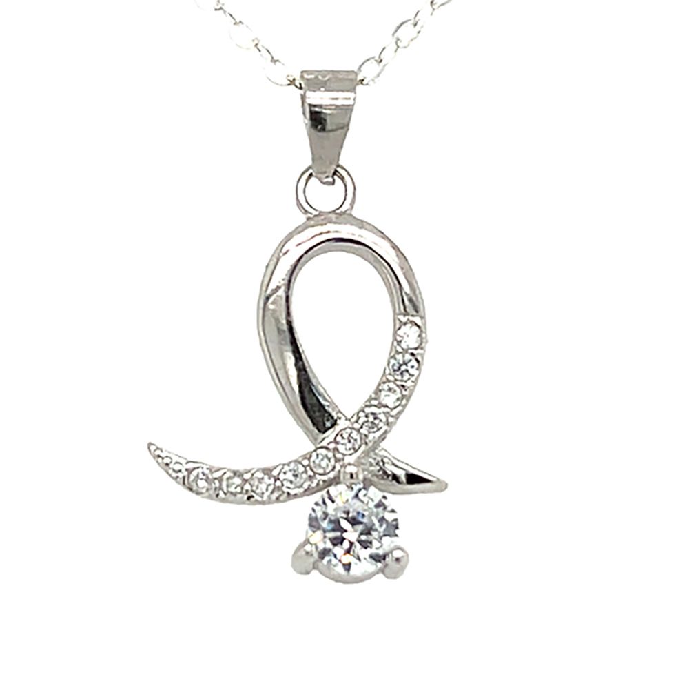 SILVER INFINITY CZ NECKLACE