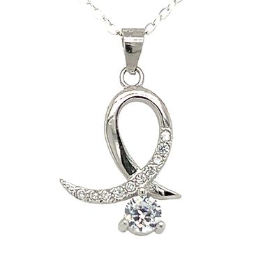 SILVER INFINITY CZ NECKLACE