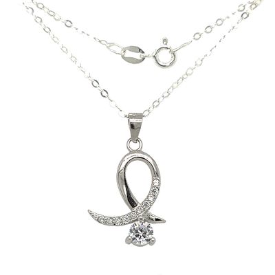 SILVER INFINITY CZ NECKLACE