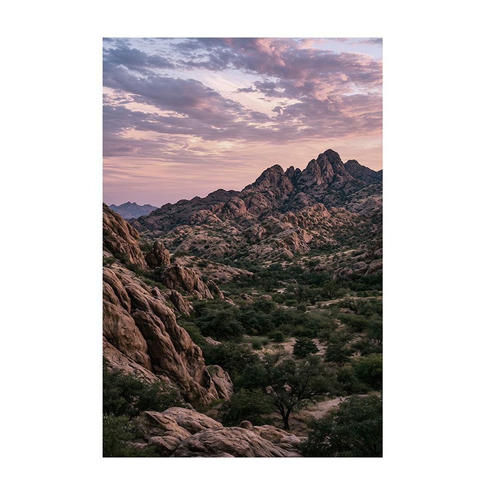 DRAGOON MOUNTAIN SUNSET 24"x18" Acrylic on Metal