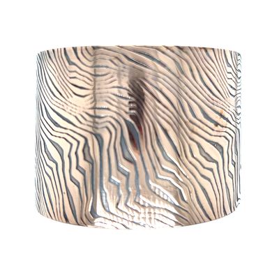 COPPER OXIDIZED 2" ROLLED ENERGY WAVE CUFF BRACELET