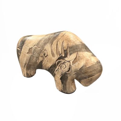 "BISON TALES" Petroglyph Pottery 6x9 BLK