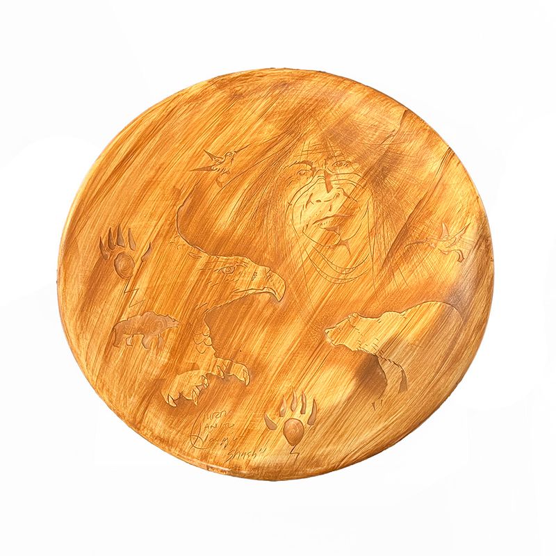 "SHASH PLATE" Petroglyph Pottery 14X2 "SHASH PLATE" Petroglyph Pottery 14X2