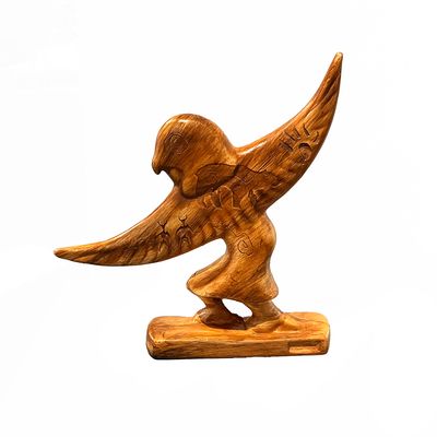 "SM EAGLE DANCER" Petroglyph Pottery 7x9X2