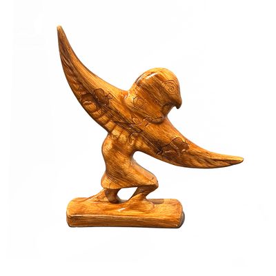 "SM EAGLE DANCER" Petroglyph Pottery 7x9X2