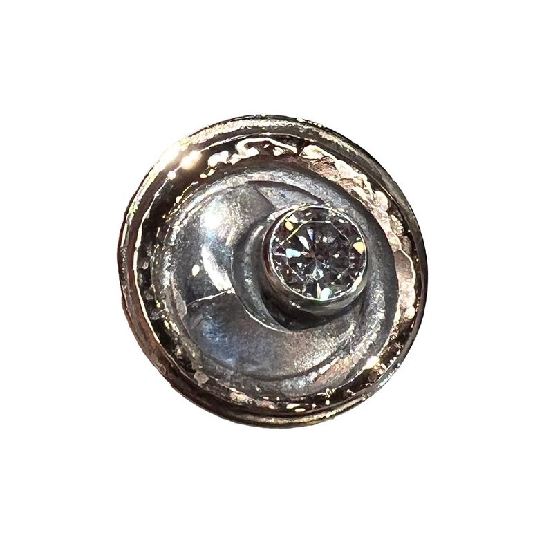 MIXED METALS ROUND CZ RING 9