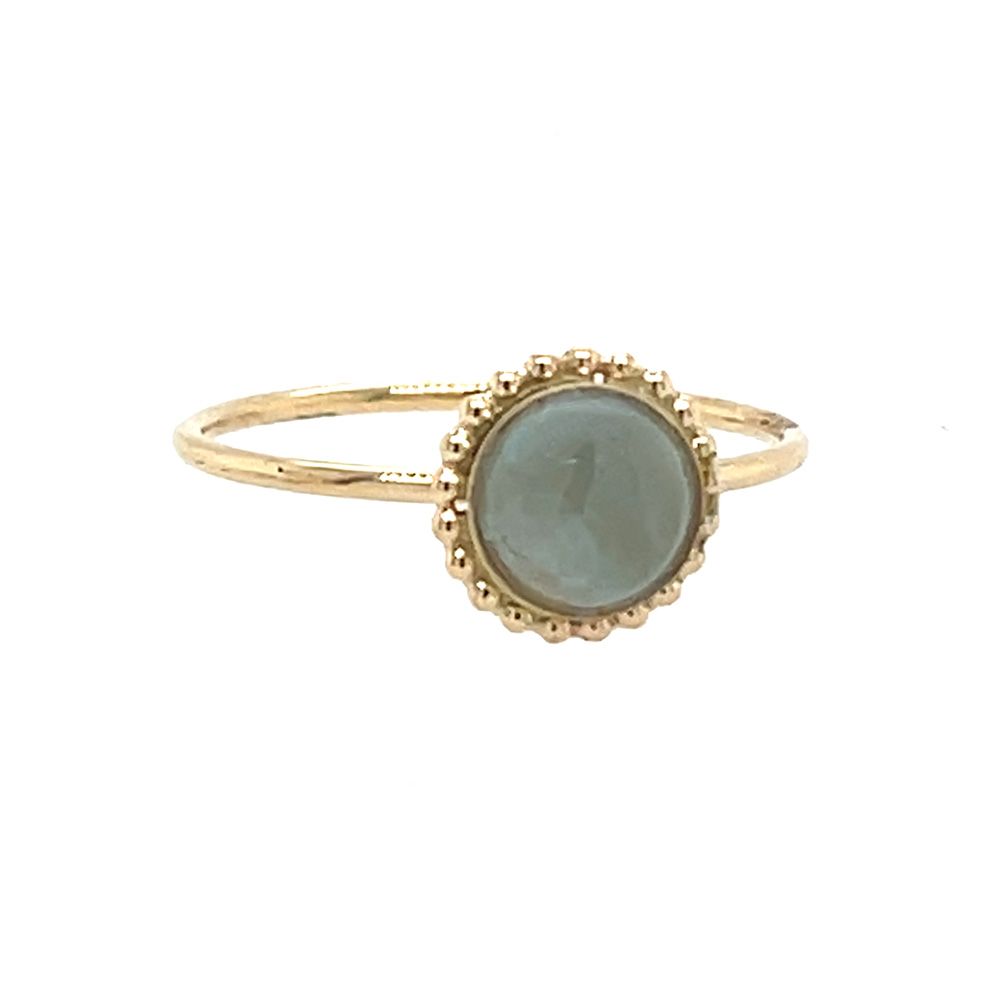 GOLD-FILLED 6MM AQUAMARINE RING 6