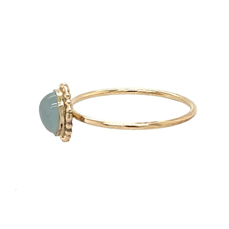 GOLD-FILLED 6MM AQUAMARINE RING 6