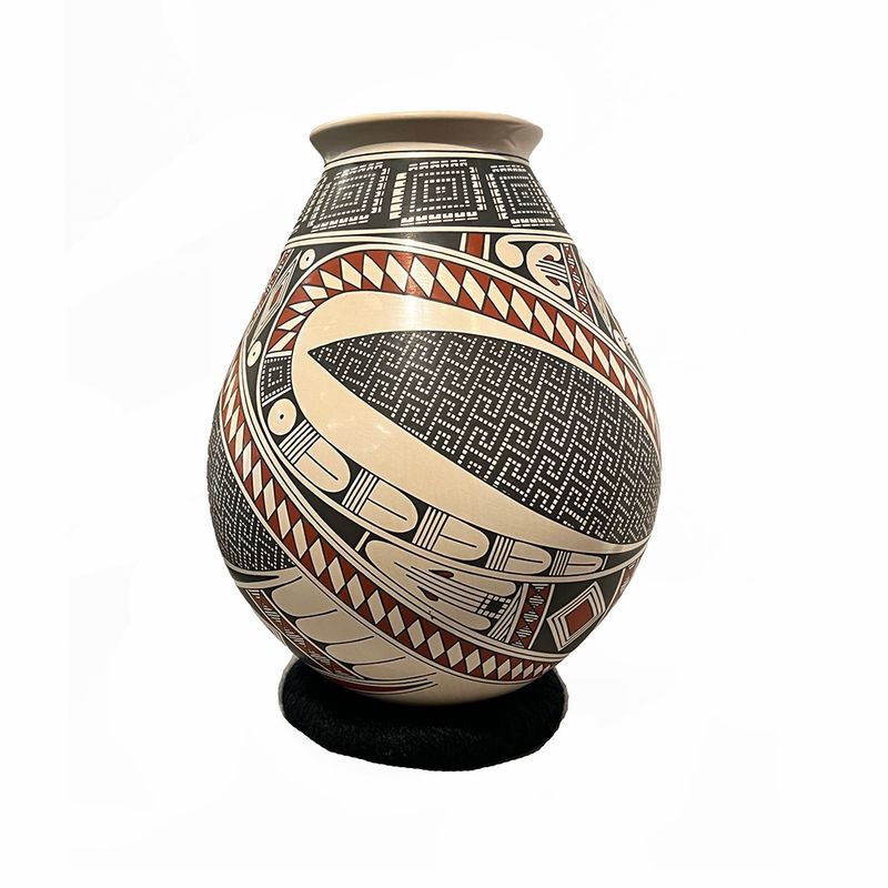 MATA ORTIZ RED & BROWN GEO DESIGNS - 9.5 x 6.5 MATA ORTIZ RED & BROWN GEO DESIGNS - 9.5 x 6.5