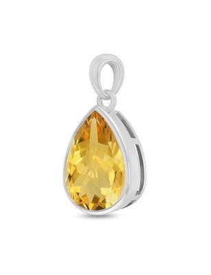 SILVER CITRINE TEARDROP PENDANT