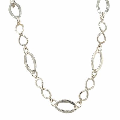 SILVER INFINITY &amp; MARQUISE LINK BRACELET