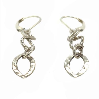 SILVER INFINITY &amp; MARQUISE SHAPE EARRINGS