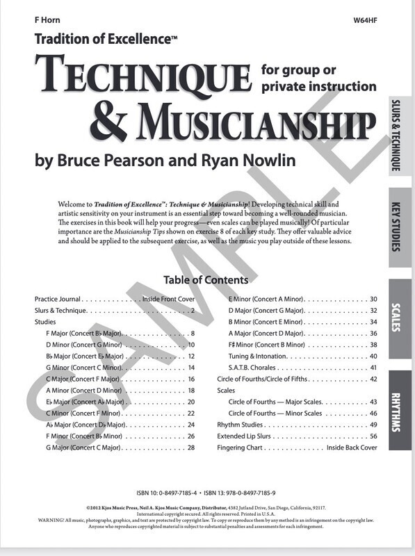 Tradition of Excellence: Technique and Musicianship - French Horn