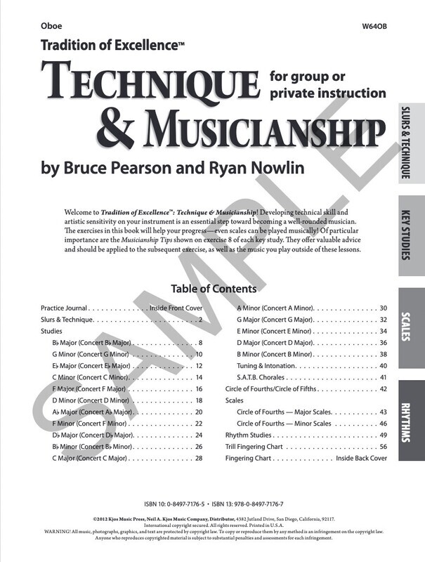 Tradition of Excellence: Technique and Musicianship - Oboe