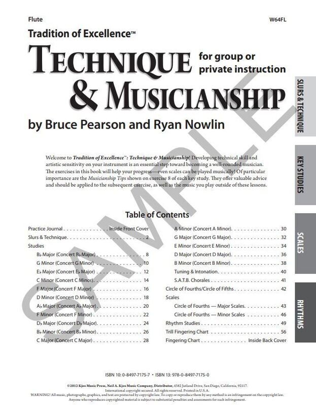Tradition of Excellence: Technique and Musicianship - Flute