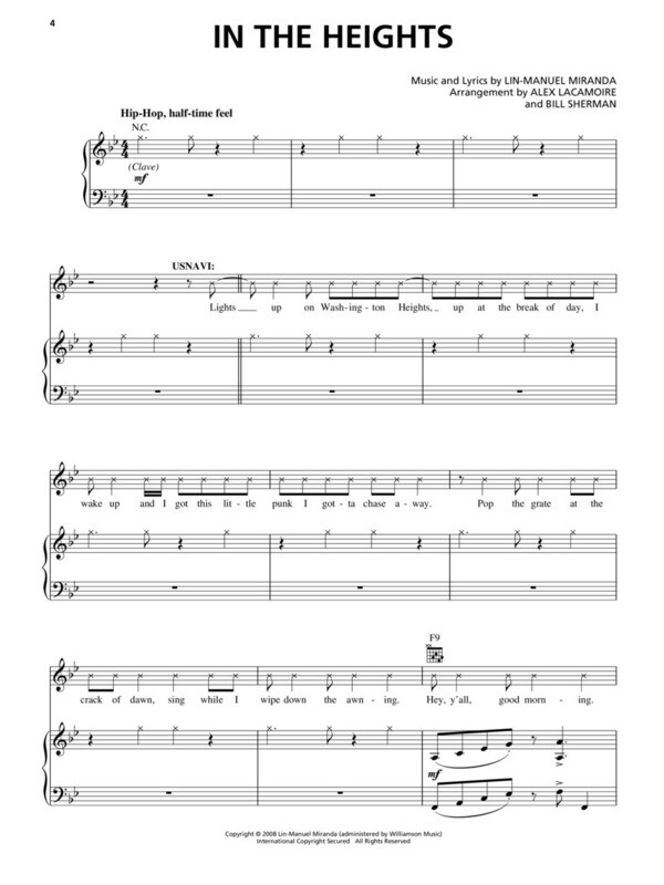 In The Heights - Vocal Selections