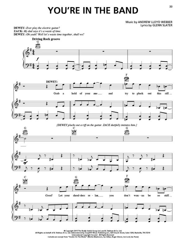 School of Rock: The Musical - Vocal Selections