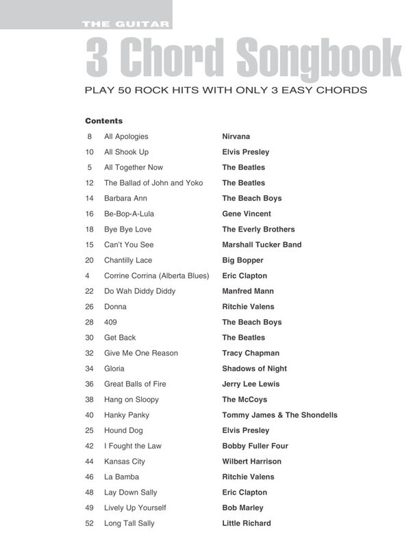 3 Chord Songbook for Guitar