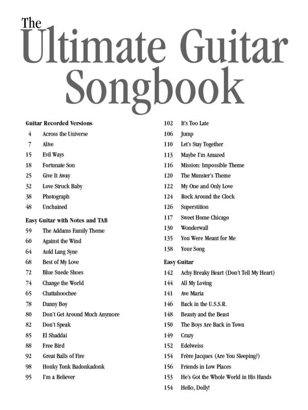 Ultimate Guitar Songbook - 2nd Edition