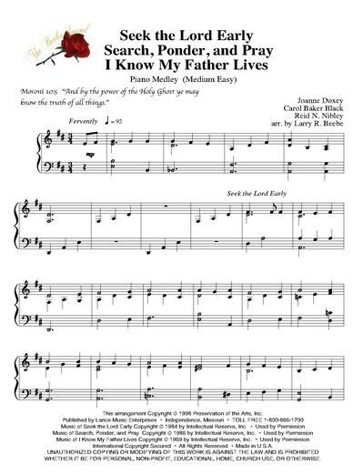Rhapsody of Hymns, Volume 2 for Piano arr. Larry Beebe