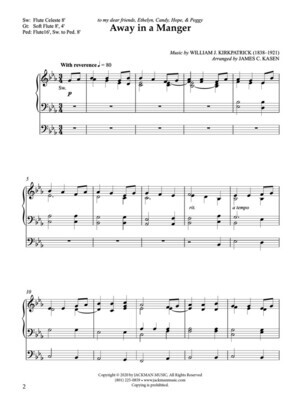 Christmas Organ Postludes, Vol. 2 arr. James C. Kasen