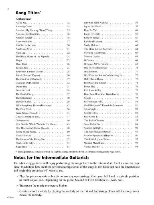 Big &amp; Easy Songbook for Guitar with Tablature