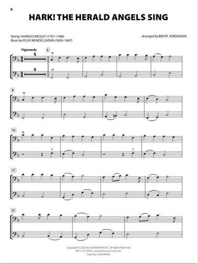Christmas Hymn-Alongs - arr. Brent Jorgensen - String Bass