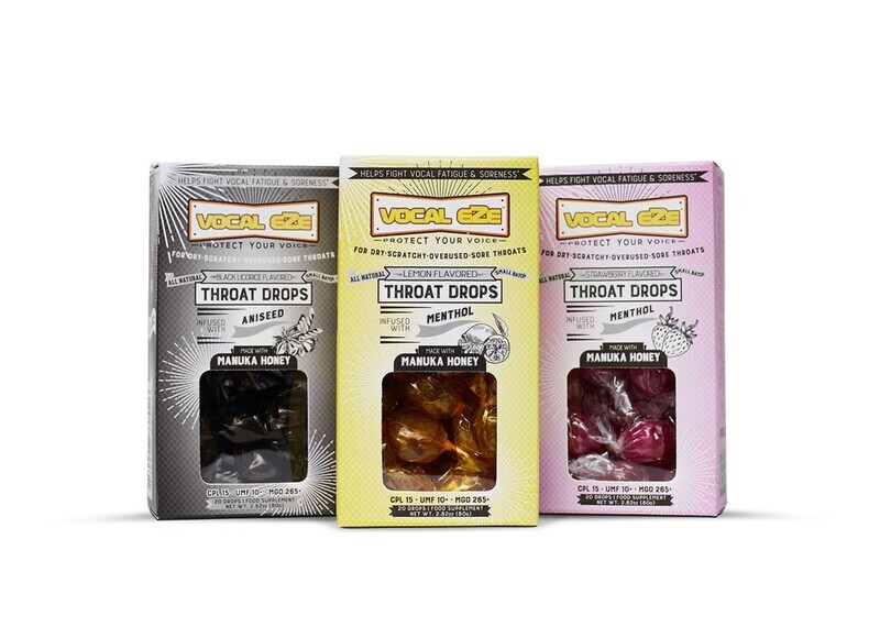 Vocal Eze Strawberry Throat Drops - 20 Count Package