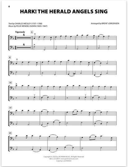 Christmas Hymn-Alongs - arr. Brent Jorgensen - Cello