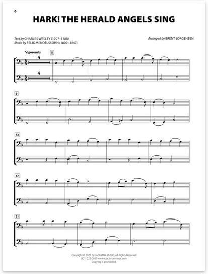 Christmas Hymn-Alongs - arr. Brent Jorgensen - Trombone