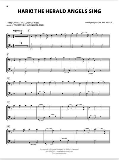 Christmas Hymn-Alongs - arr. Brent Jorgensen - Baritone B.C.