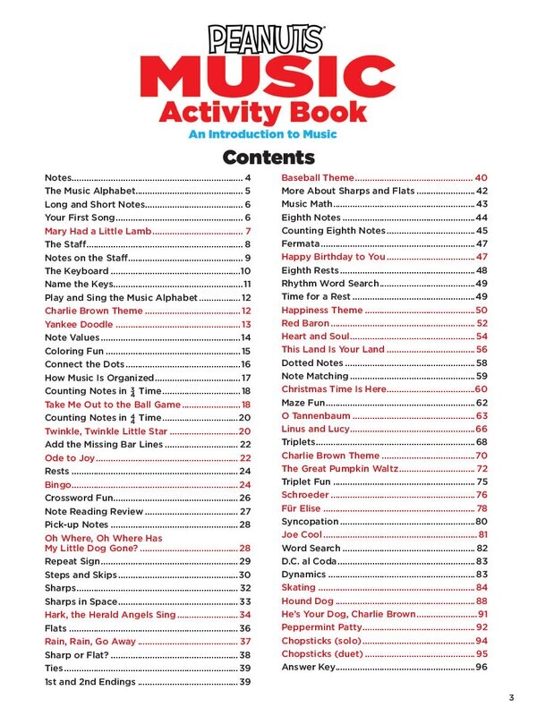 Peanuts Music Activity Book: An Introduction to Music