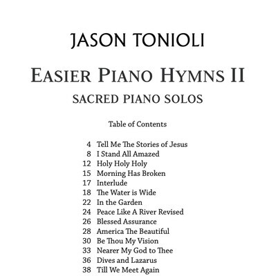 Easier Piano Hymns 2 - Sacred Piano Solos arr. Jason Tonioli