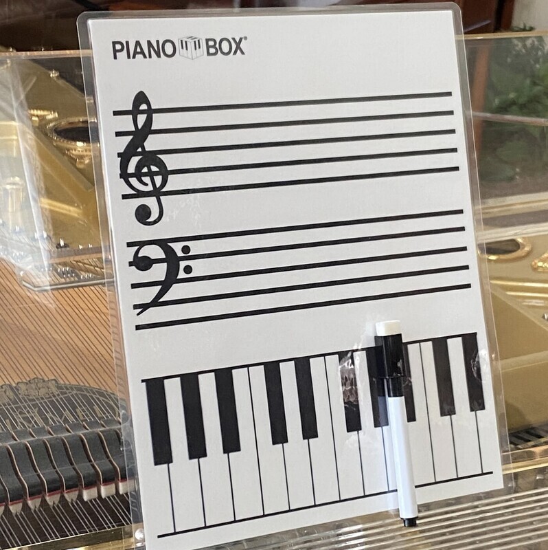 Laminated Grand Staff and Keyboard - Package of 10 by Piano Box