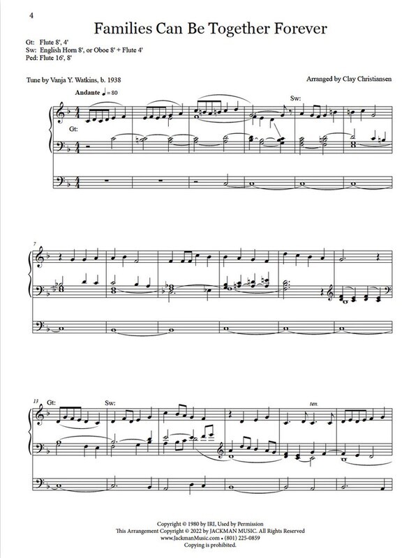 Primary Colours, Volume 1 - Ten Organ Settings of Beloved Children's Songs arr. Clay Christiansen