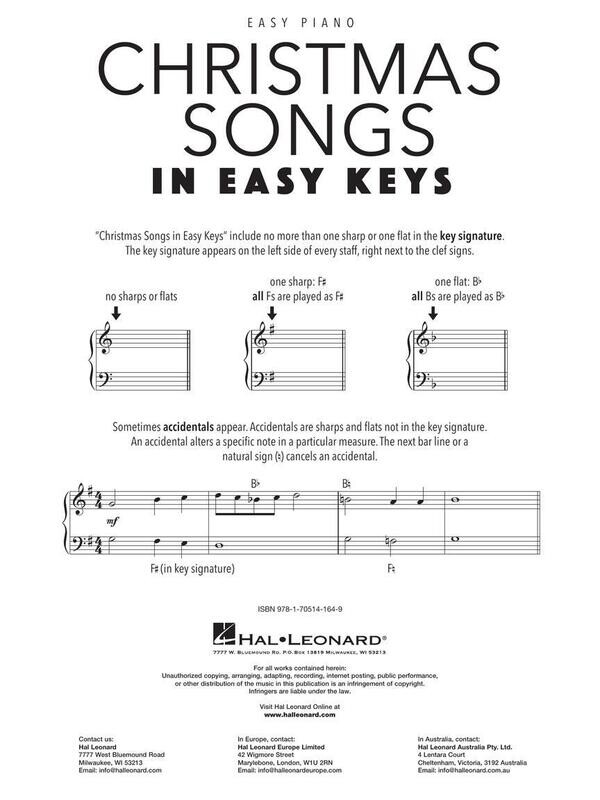 Christmas Songs in Easy Keys - Easy Piano