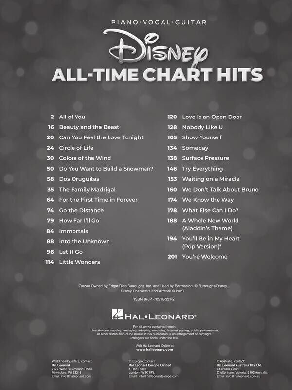 Disney All-Time Chart Hits PVG (ONLY AVAILABLE DIGITALLY)