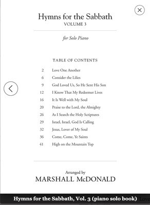 Hymns for the Sabbath, Volume 3 by Marshall McDonald