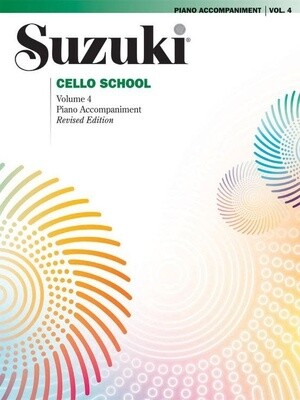 Suzuki Cello School, Volume 4 - Piano Acc. (International Edition)